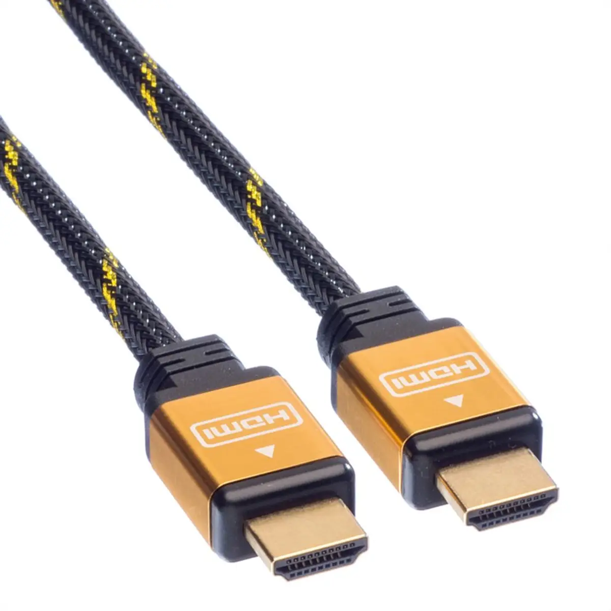 Gold HDMI Kabel Stecker/Stecker Schwarz 1 m