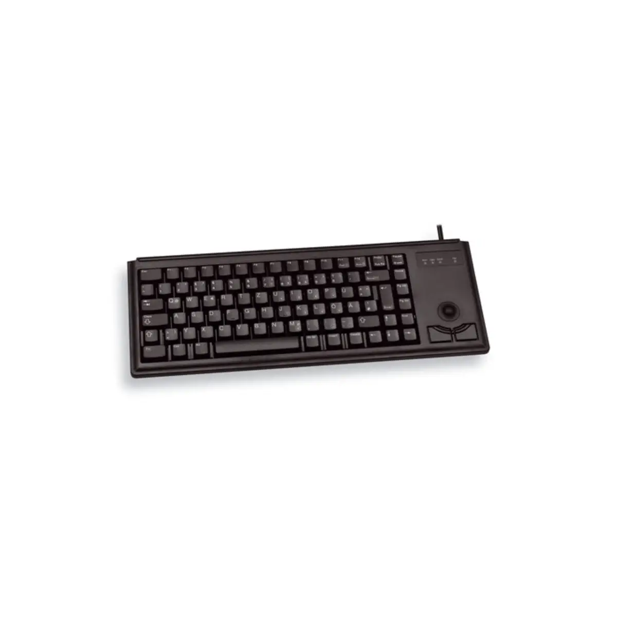 Tastatur G84-4400 USB schwarz Tastatur-Layout US-Englisch integr. Trackball