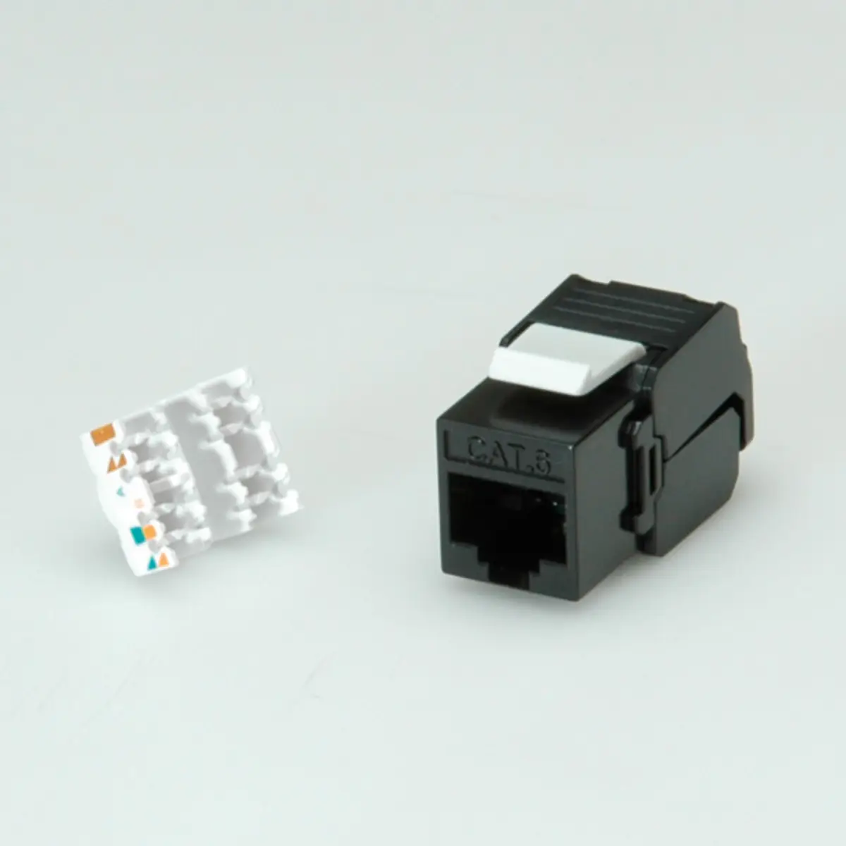 Cat.6/Cl.e Keystone RJ-45 ungeschirmt schwarz