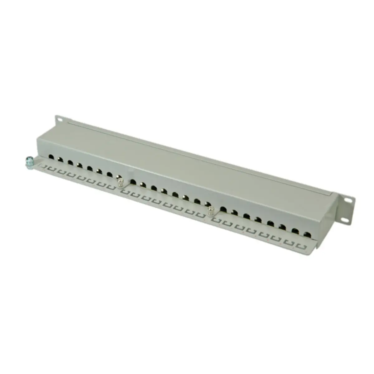 Patch Panel 48,3cm (19'') Cat.6 EIA/TIA 24-Port geschirmt grau