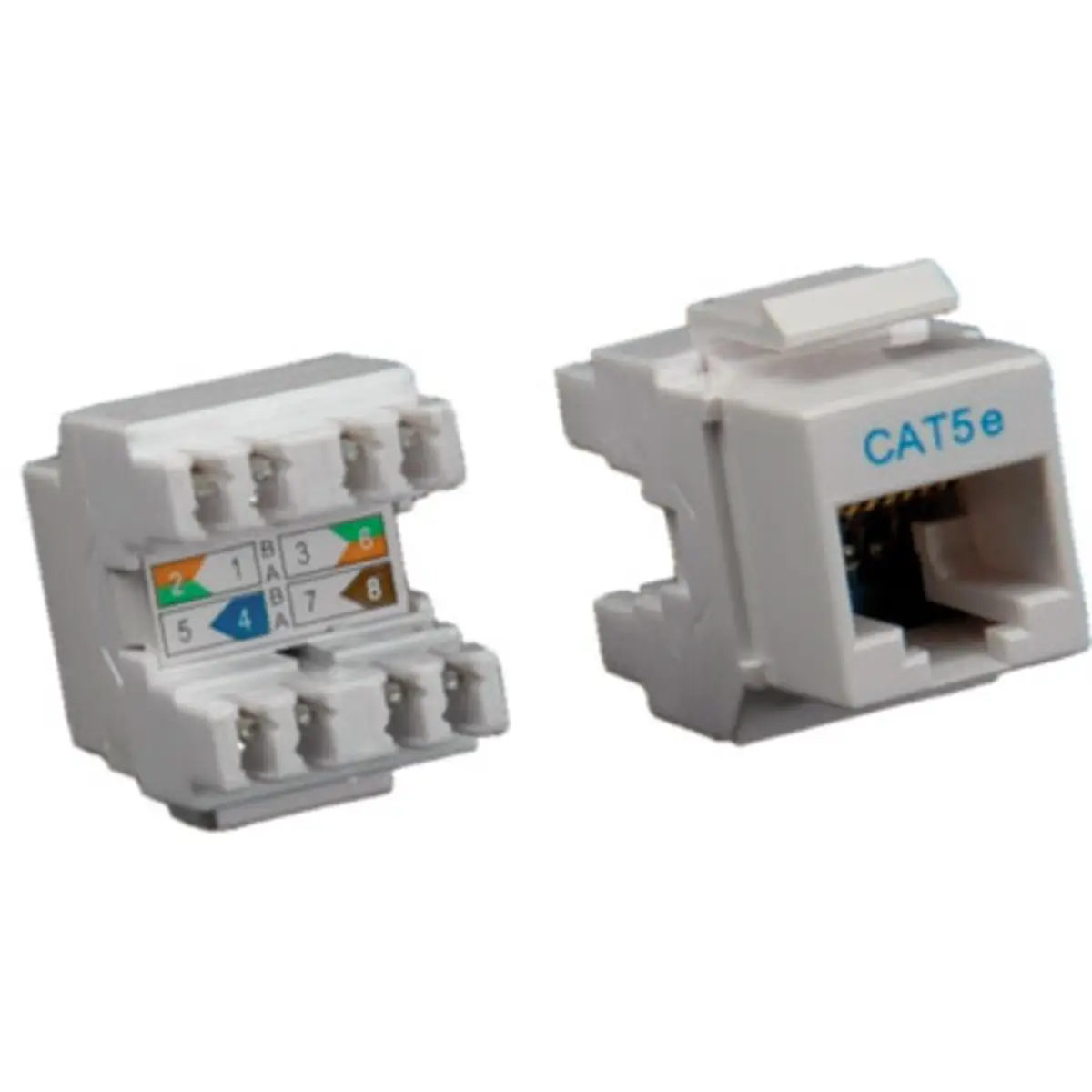 Cat.5e Keystone RJ-45 ungeschirmt lichtgrau