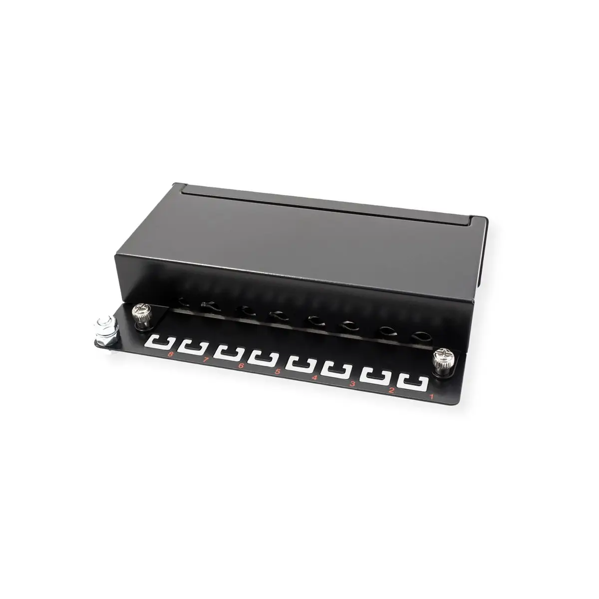 Patchpanel Cat. 5e/Cl.d 8 Ports geschirmt schwarz