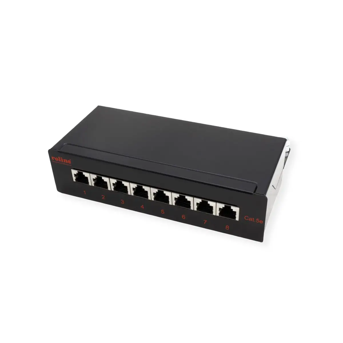 Patchpanel Cat. 5e/Cl.d 8 Ports geschirmt schwarz