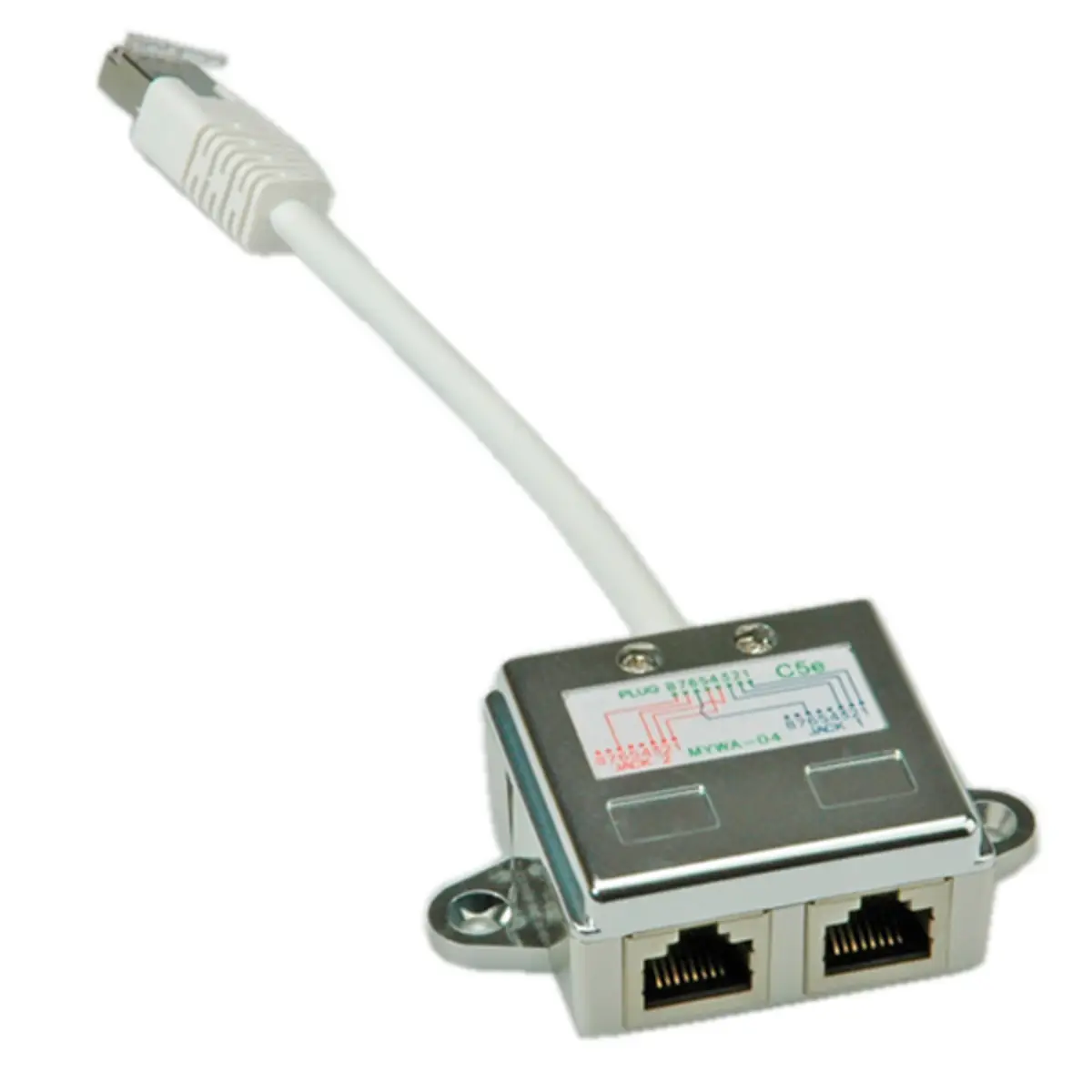 T-Adapter 1xRJ-45/2xRJ-45 STP Cat5e