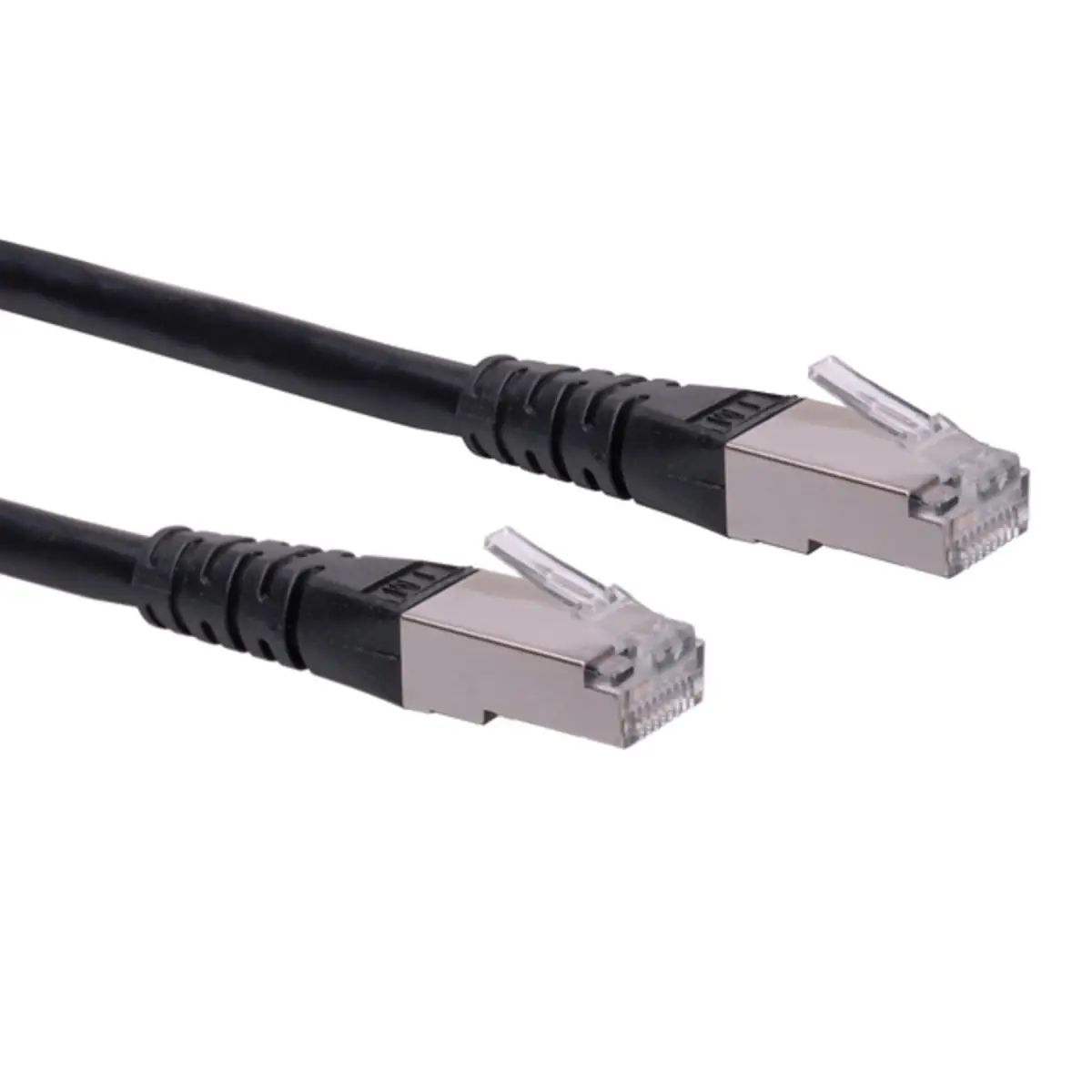 Patch cable RJ-45 S/FTP Cat6 black 15m