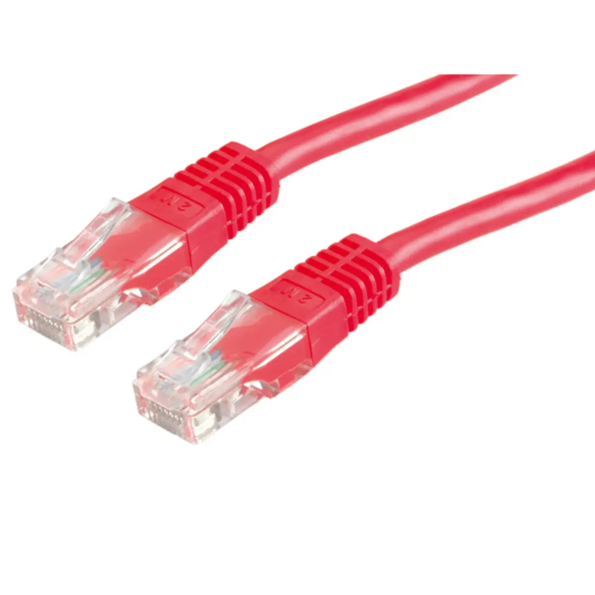 Patch cable RJ-45 U/UTP Cat5e red 1m