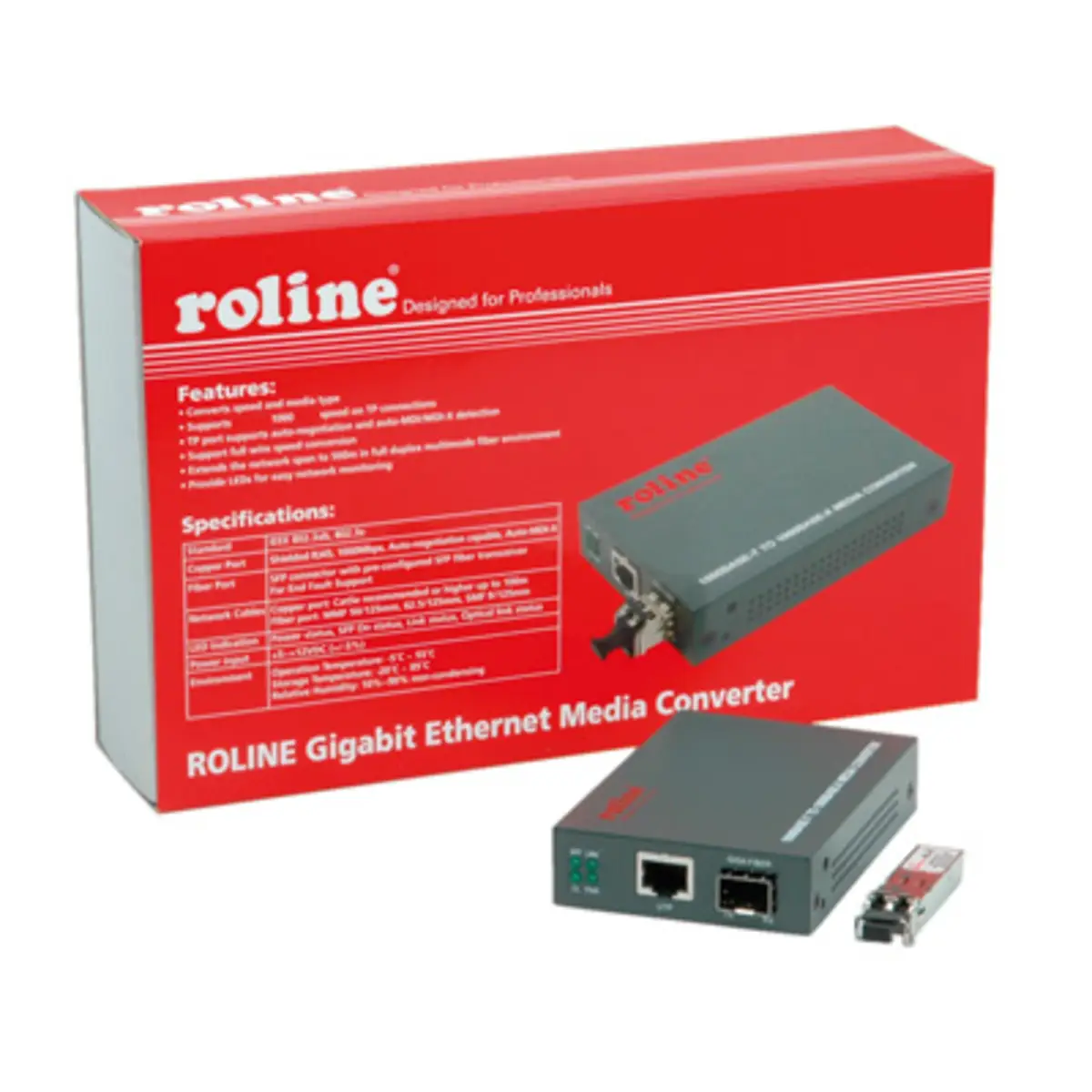 Gigabit Konverter RJ-45/LC bis zu 500m