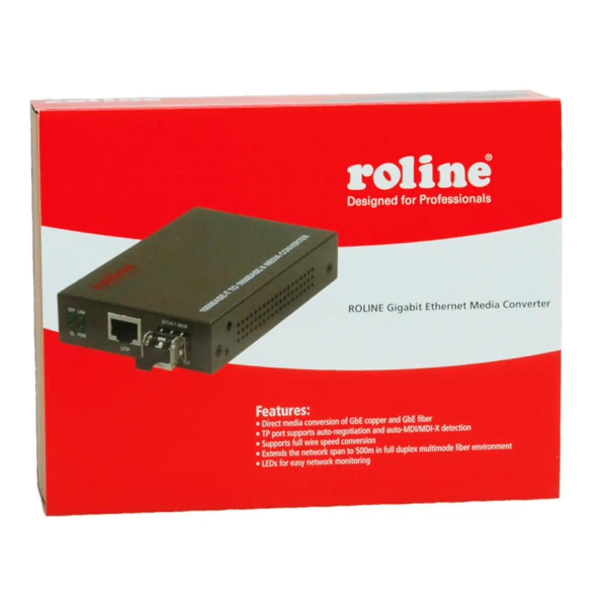Gigabit Konverter RJ-45/LC bis zu 500m