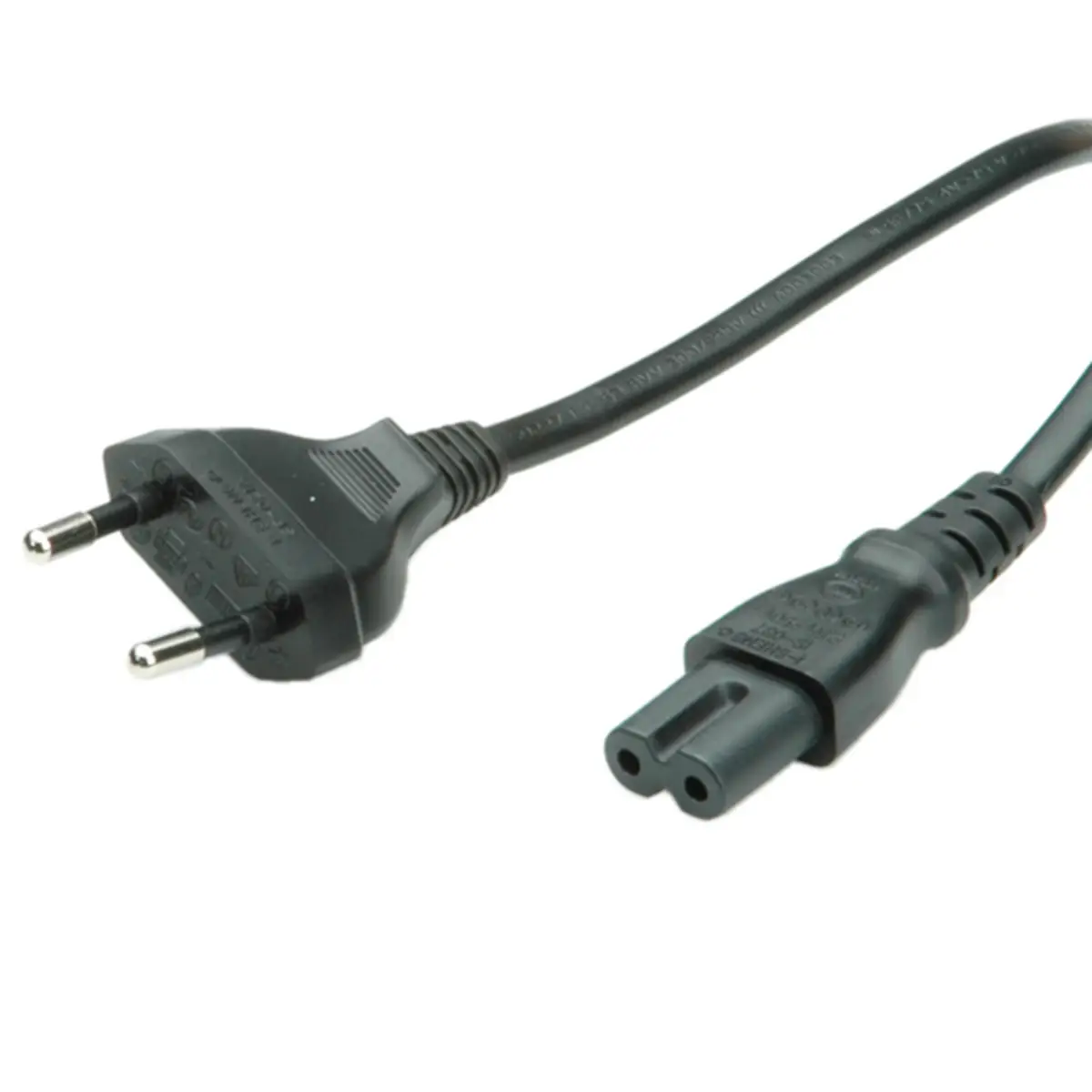 Netzkabel Euro-St./2-Pol-Bu schwarz 1,8m