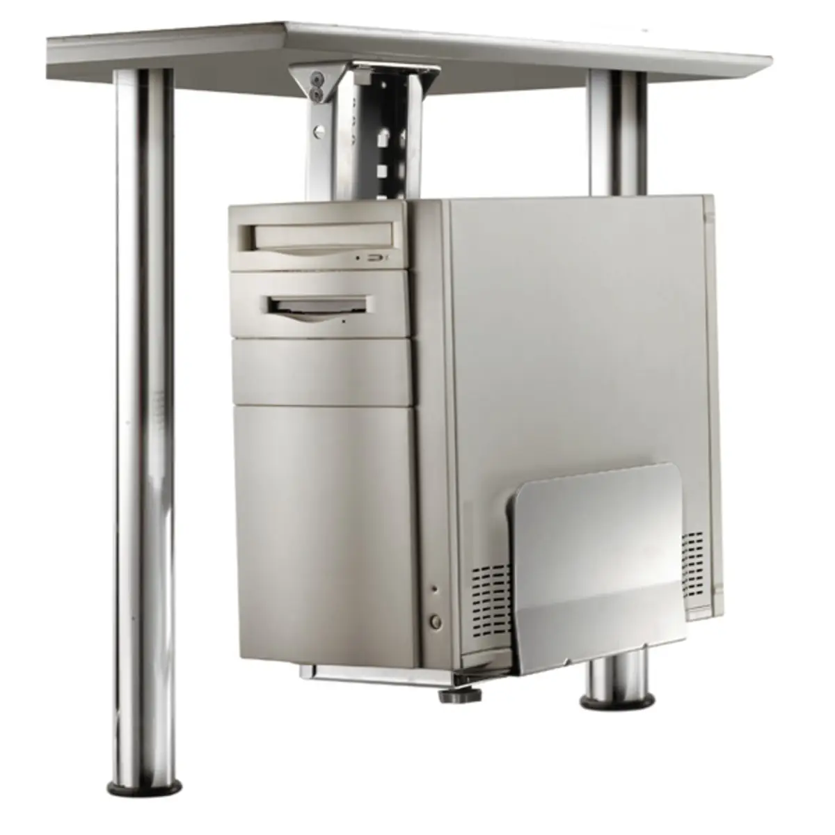 CPU-Halter silber Breite 134-234mm max. 30kg Tragkraft