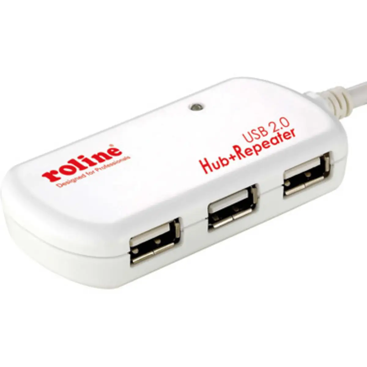 USB2.0 Hub 4 Port mit Repeater weiß extern