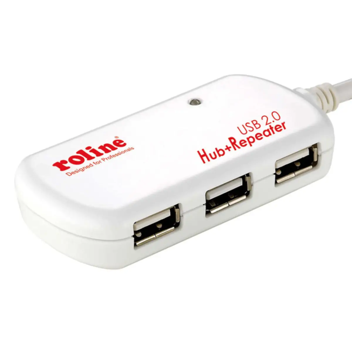 USB2.0 Hub 4 Port mit Repeater weiß extern