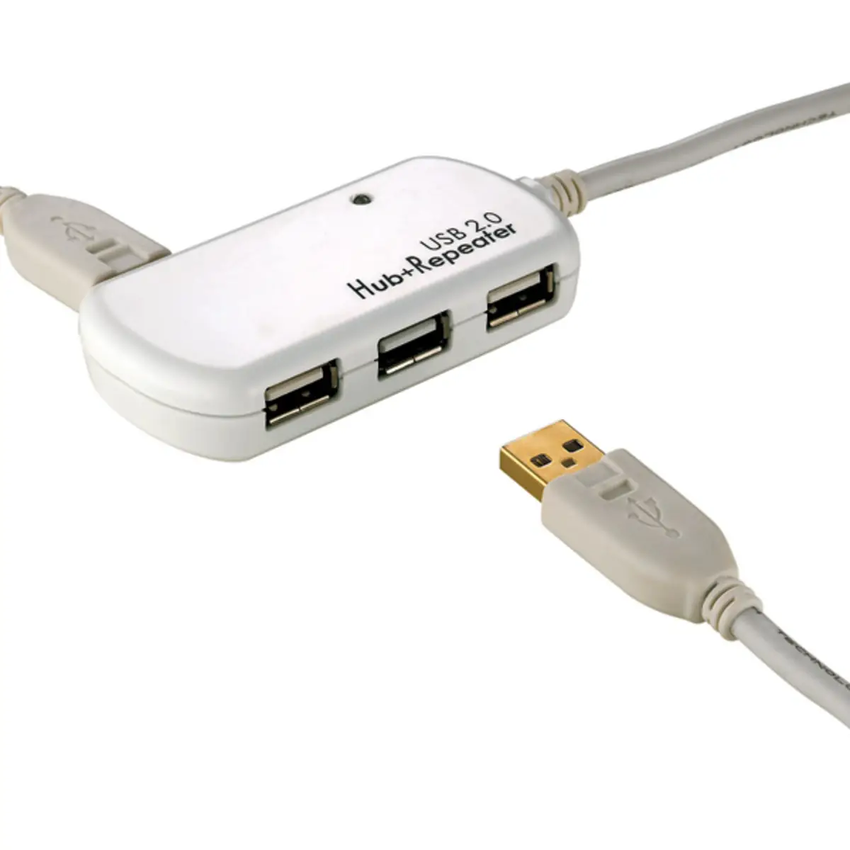 USB2.0 Hub 4 Port mit Repeater weiß extern
