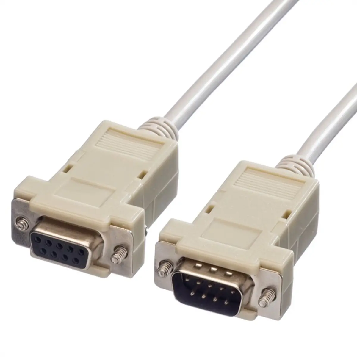 RS232 cable plug/socket D-Sub 9/9-pol. grey 1,8m