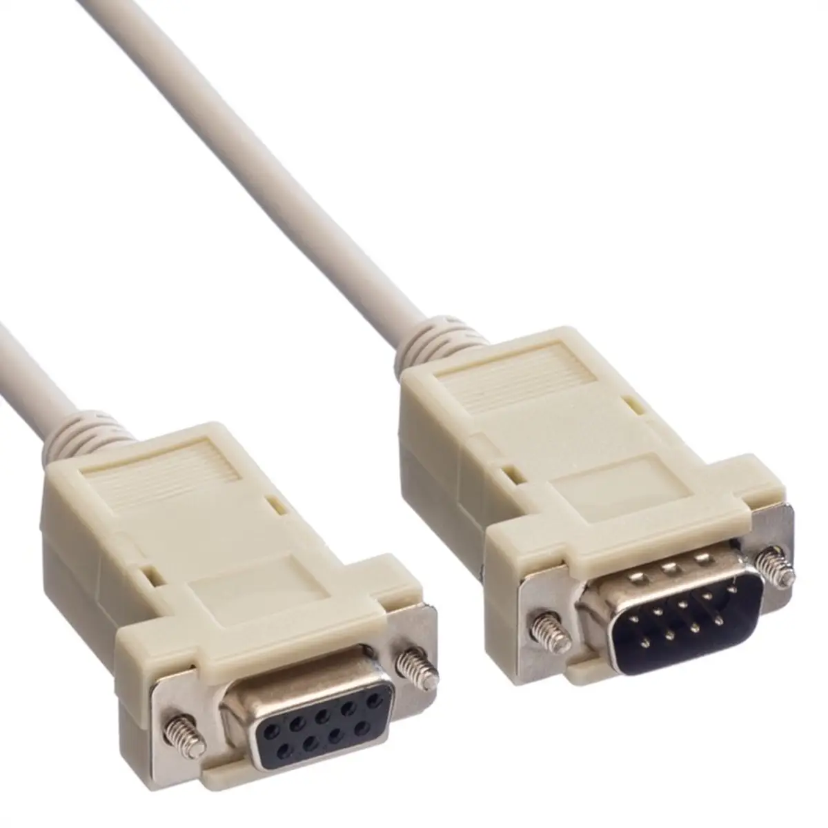 RS232 cable plug/socket D-Sub 9/9-pol. grey 1,8m