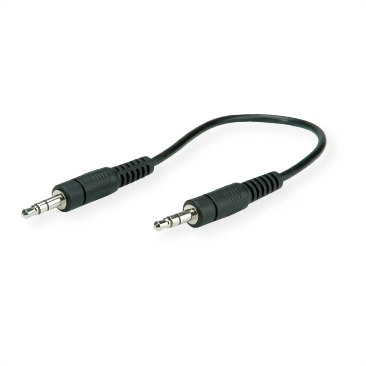 3,5mm connection cable plug/plug black 0,2m
