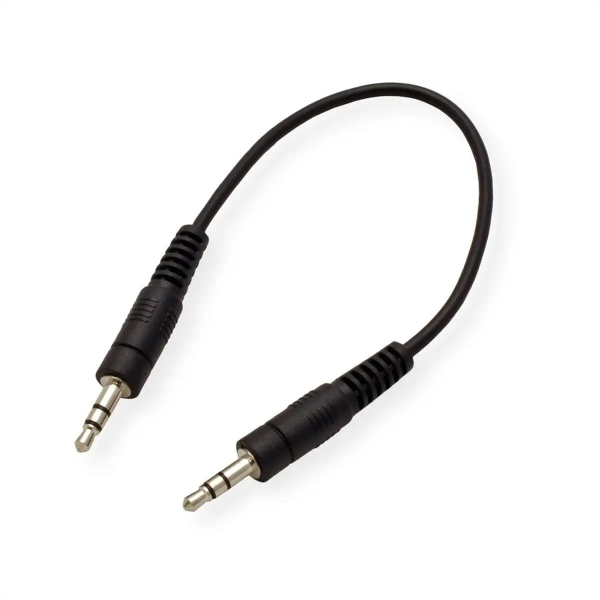 3,5mm connection cable plug/plug black 0,2m