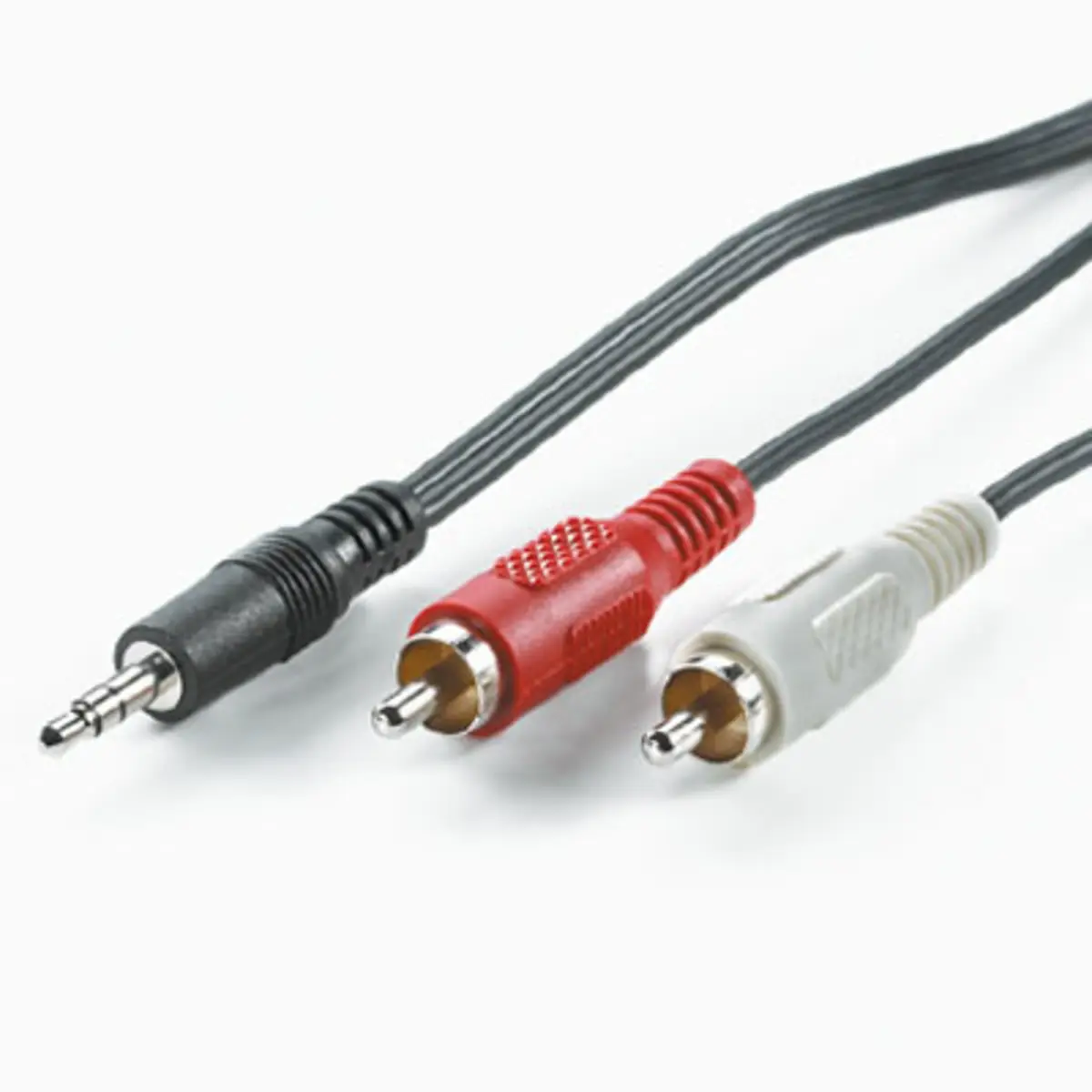Audiocable Mini-Phone Stereo 3,5mm - 2xRCA plug/plug black 1,5m