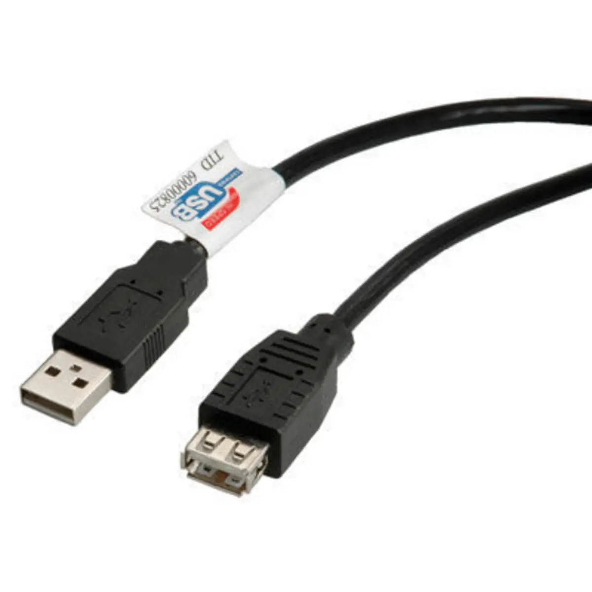 USB2.0 extensionscable plug A/socket A black 3m