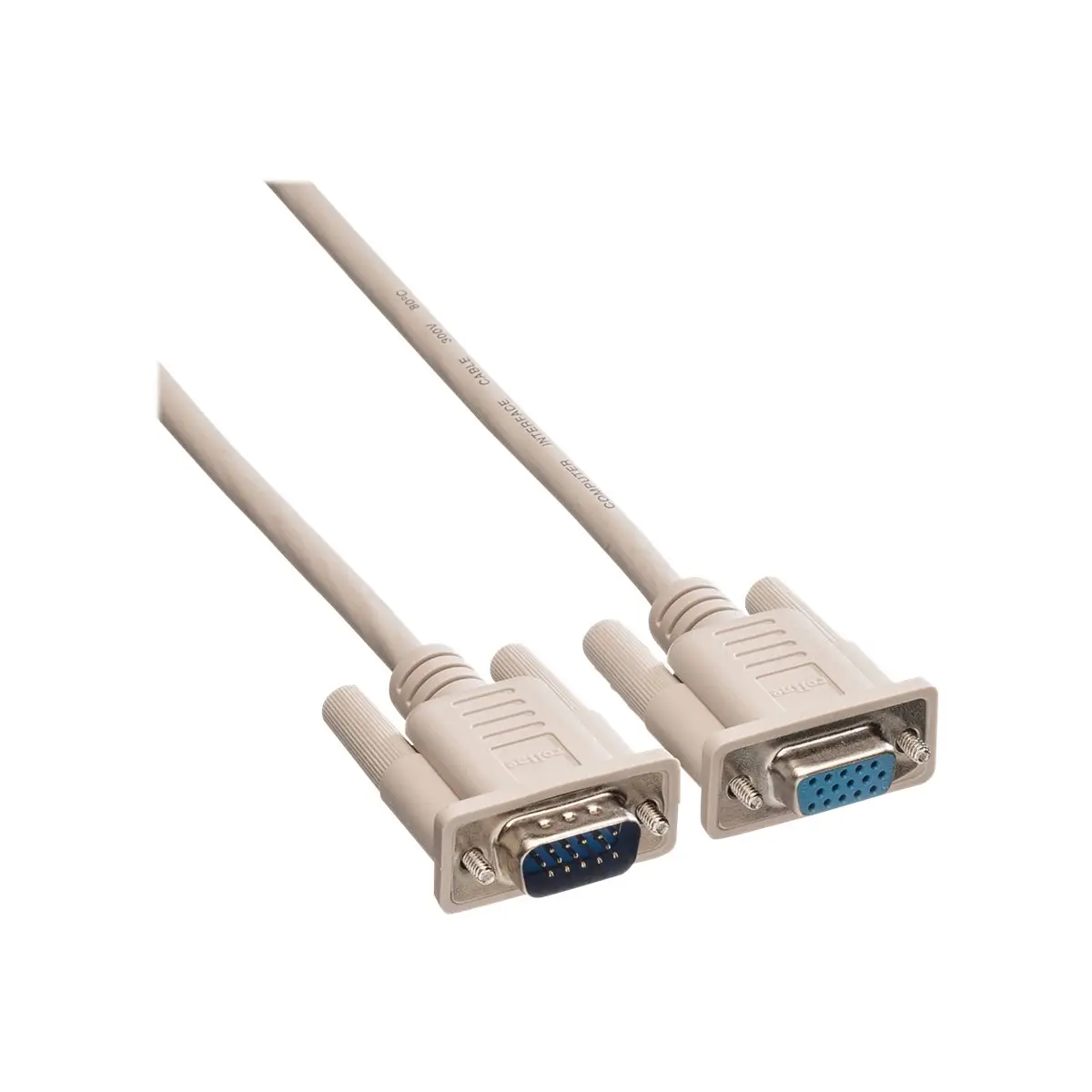 VGA-extensionscable 15pol. plug/15pol socket 3m