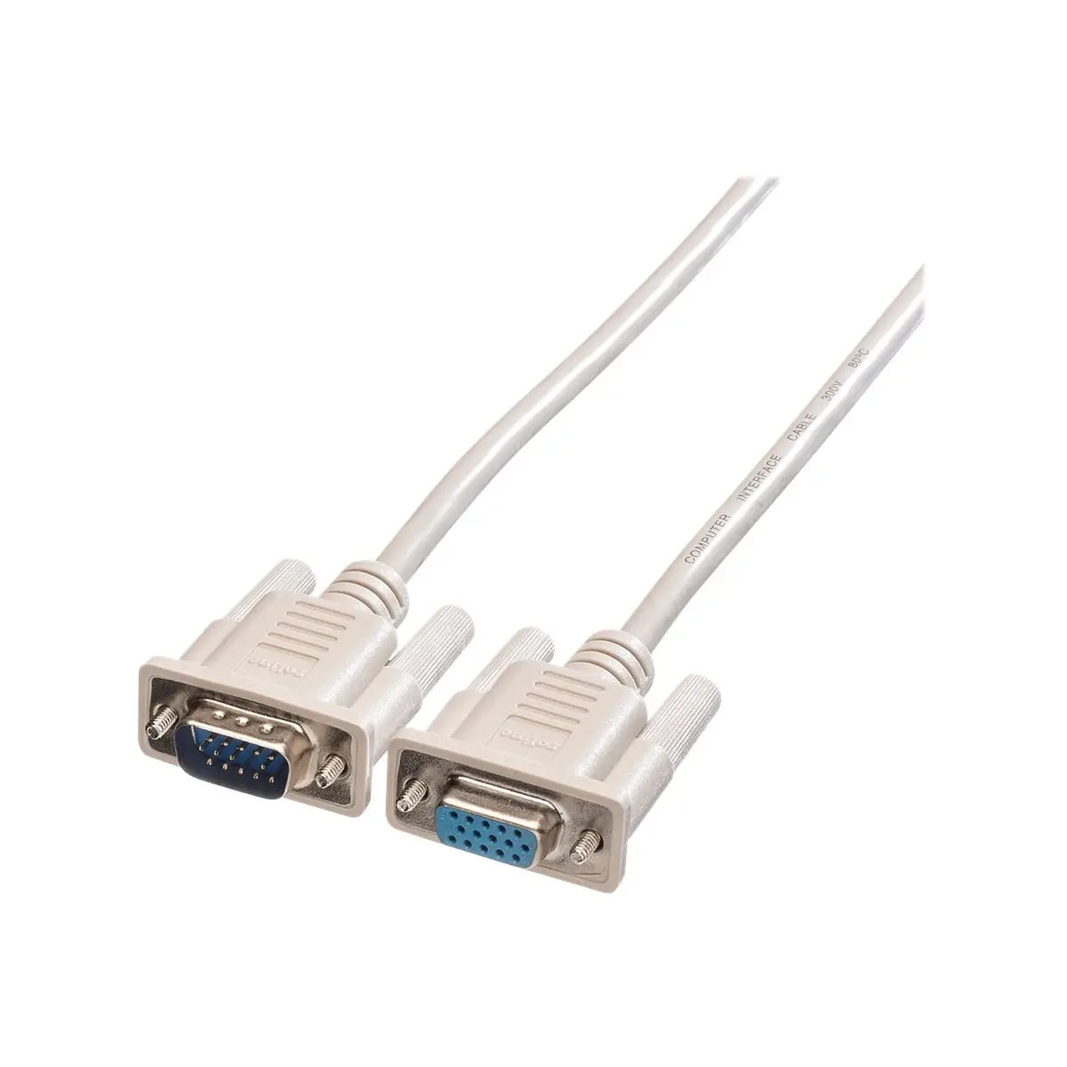 VGA-extensionscable 15pol. plug/15pol socket 3m