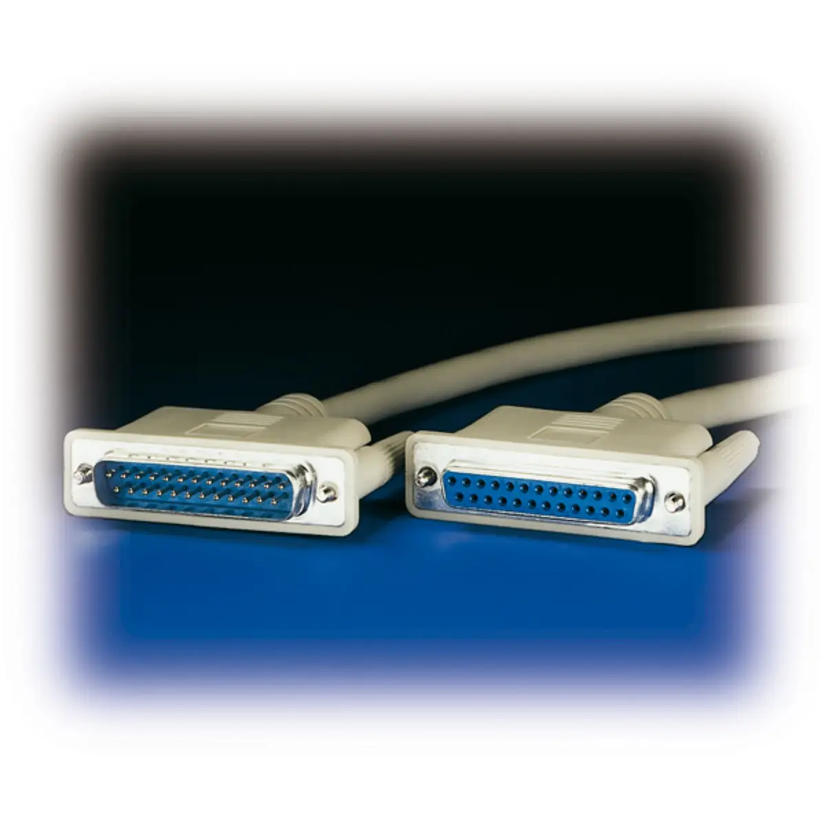 RS232 cable plug/socket D-Sub 25-pol. grey 3m