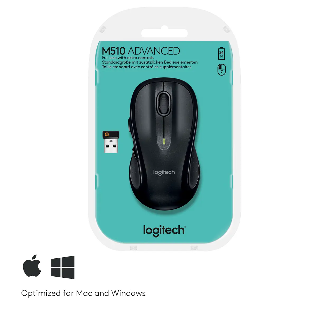 M510 Cordless Mouse black inclUSB Receiver