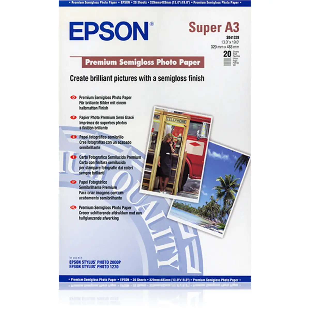 Fotopapier Premium Semigloss 20Bl. A3+ Photo1270/2000P/7000/7500/9000/9500