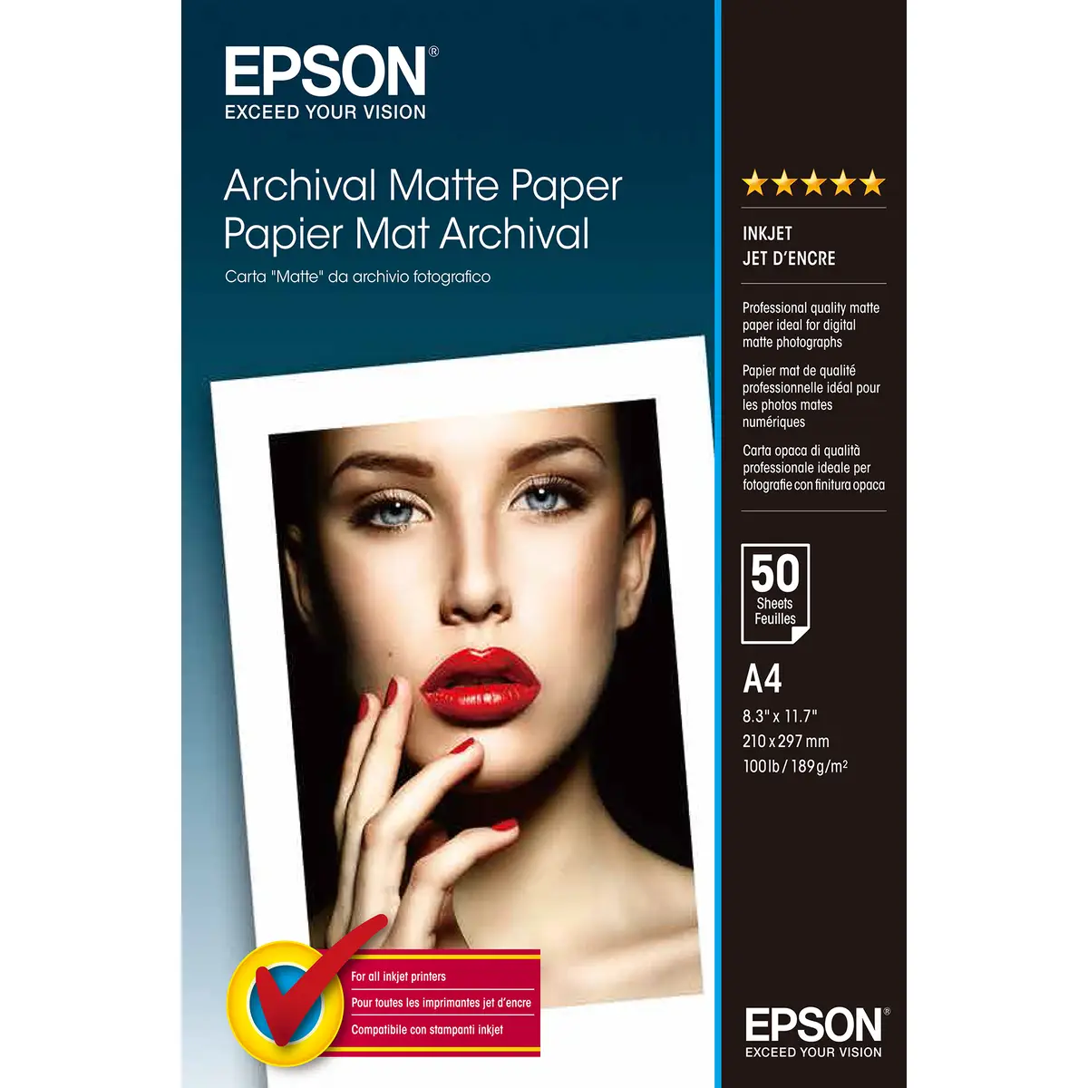 Fotopapier Archival Matte A4 Stylus Photo 2000P/Pro 7500/Pro9000 50 Blatt