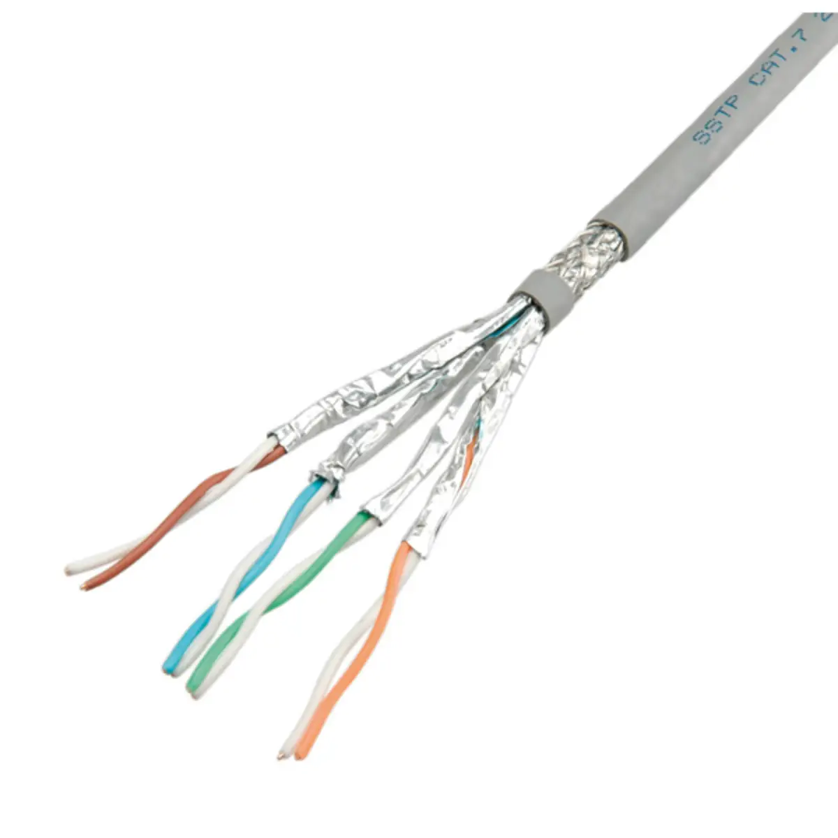 Patchkabel RJ-45 S/FTP Cat6 Grau 100m