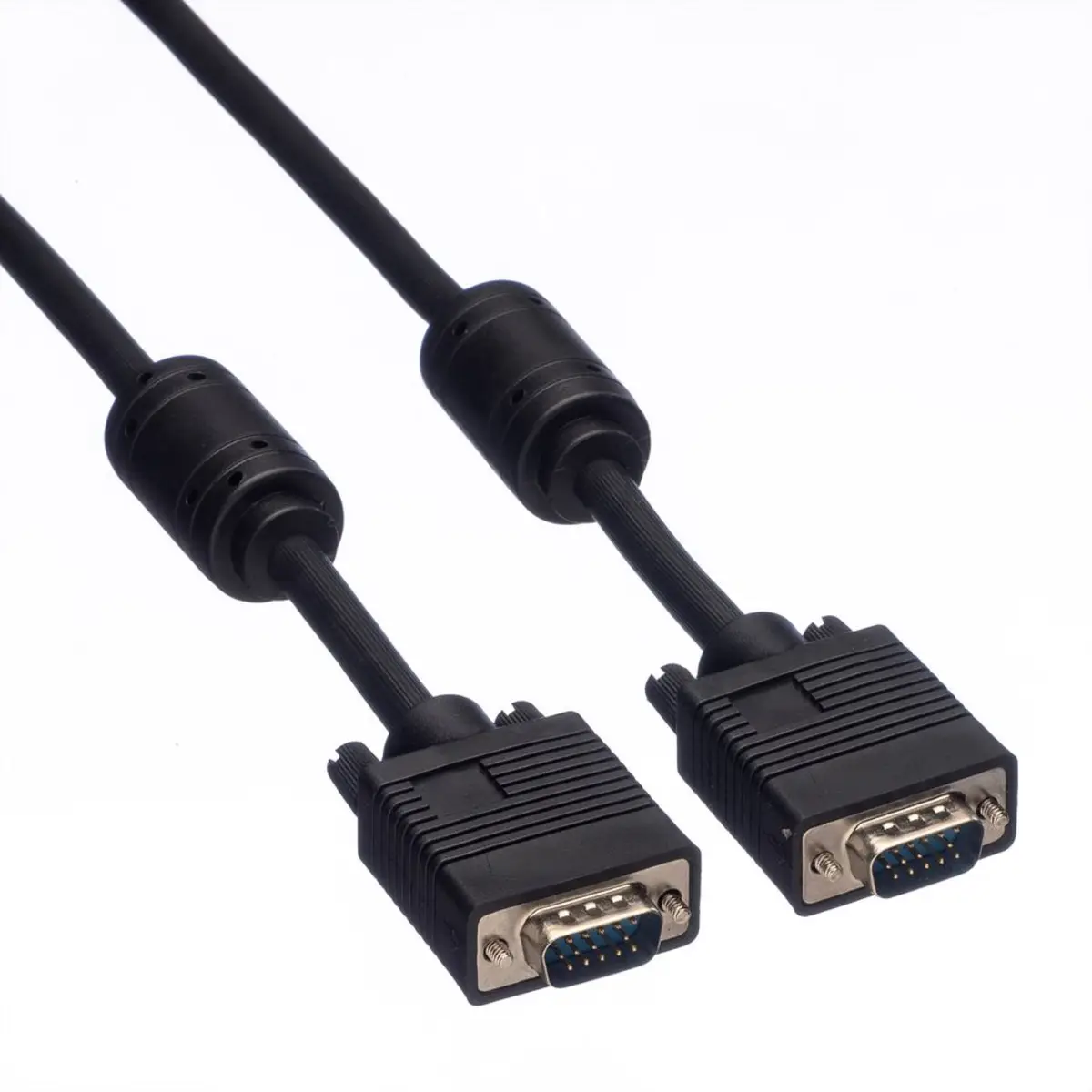 Monitor Anschlußkabel (3C + 4), HD15 Stecker - HD15 Stecker mit Ferritkern, 6m