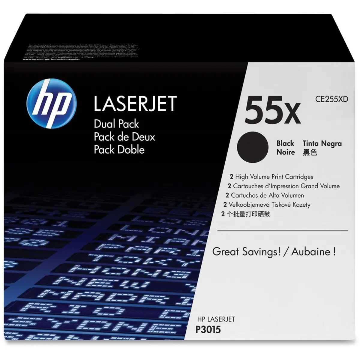 Toner CE255XD ca. je 12500 Seiten schwarz Twinpack