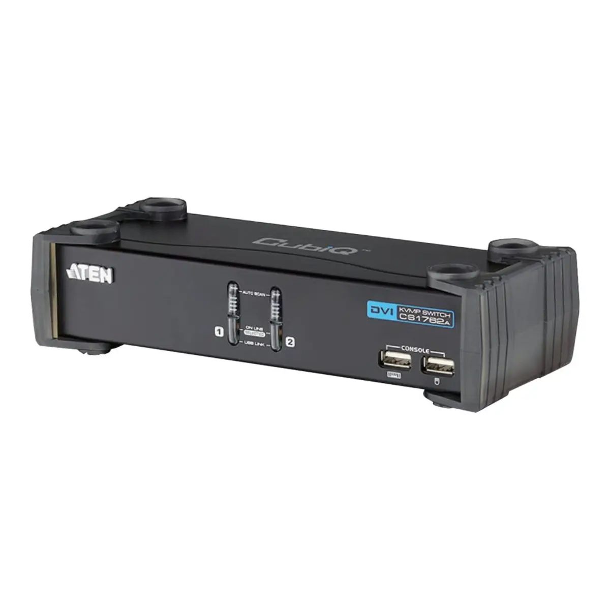 DVI KVM Switch CS1762A mit Audio, USB, 2-fach, Desktop, mit Anschlusskabeln
