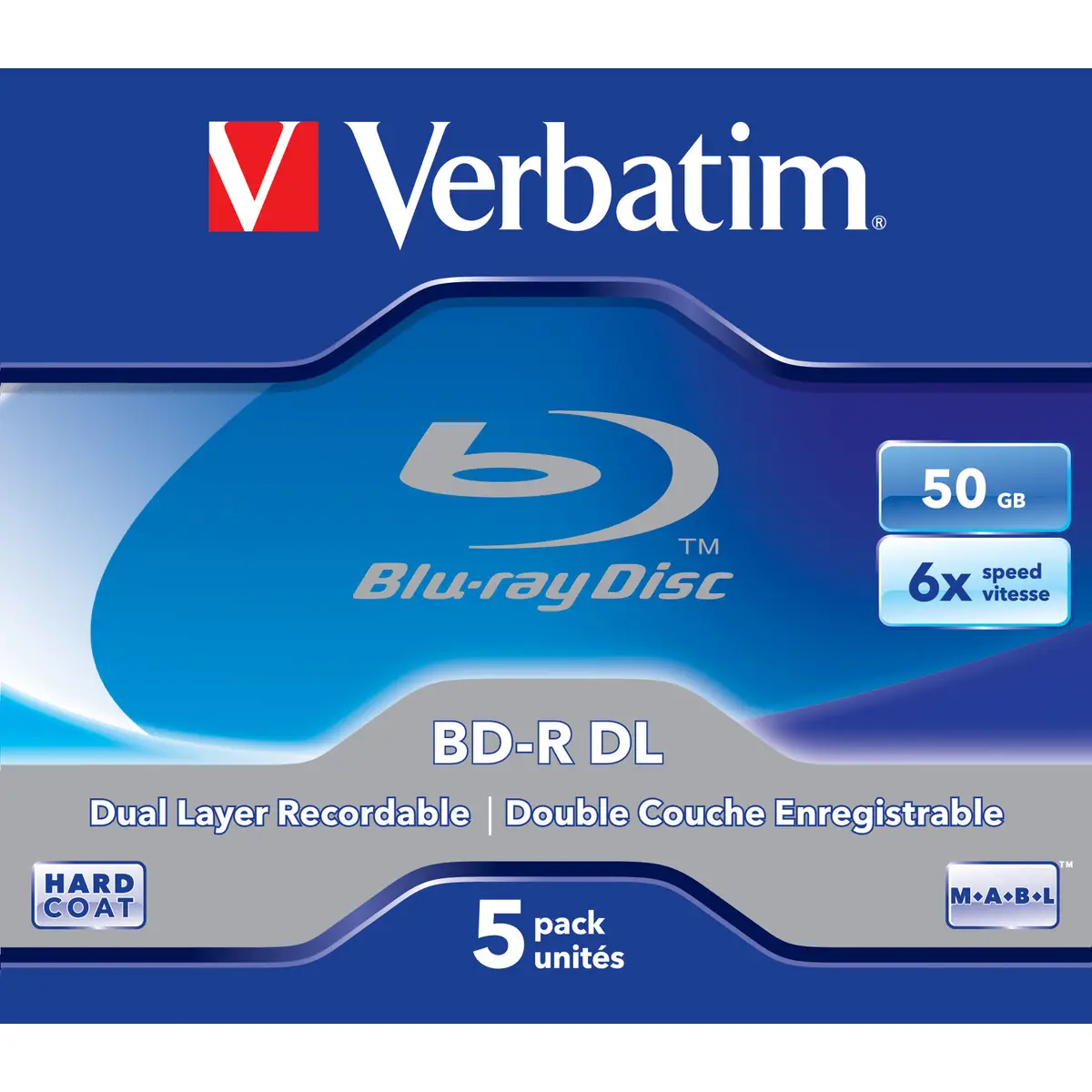 Blu-Ray Rohlinge BD-R DL 50GB 6fach Jewel Case 5er Pack