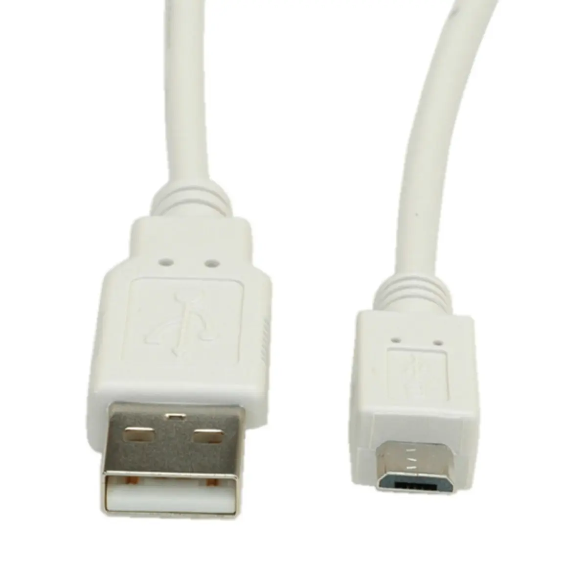 USB2.0 Kabel Typ A Stecker/Micro USB Stecker weiß 1,8m