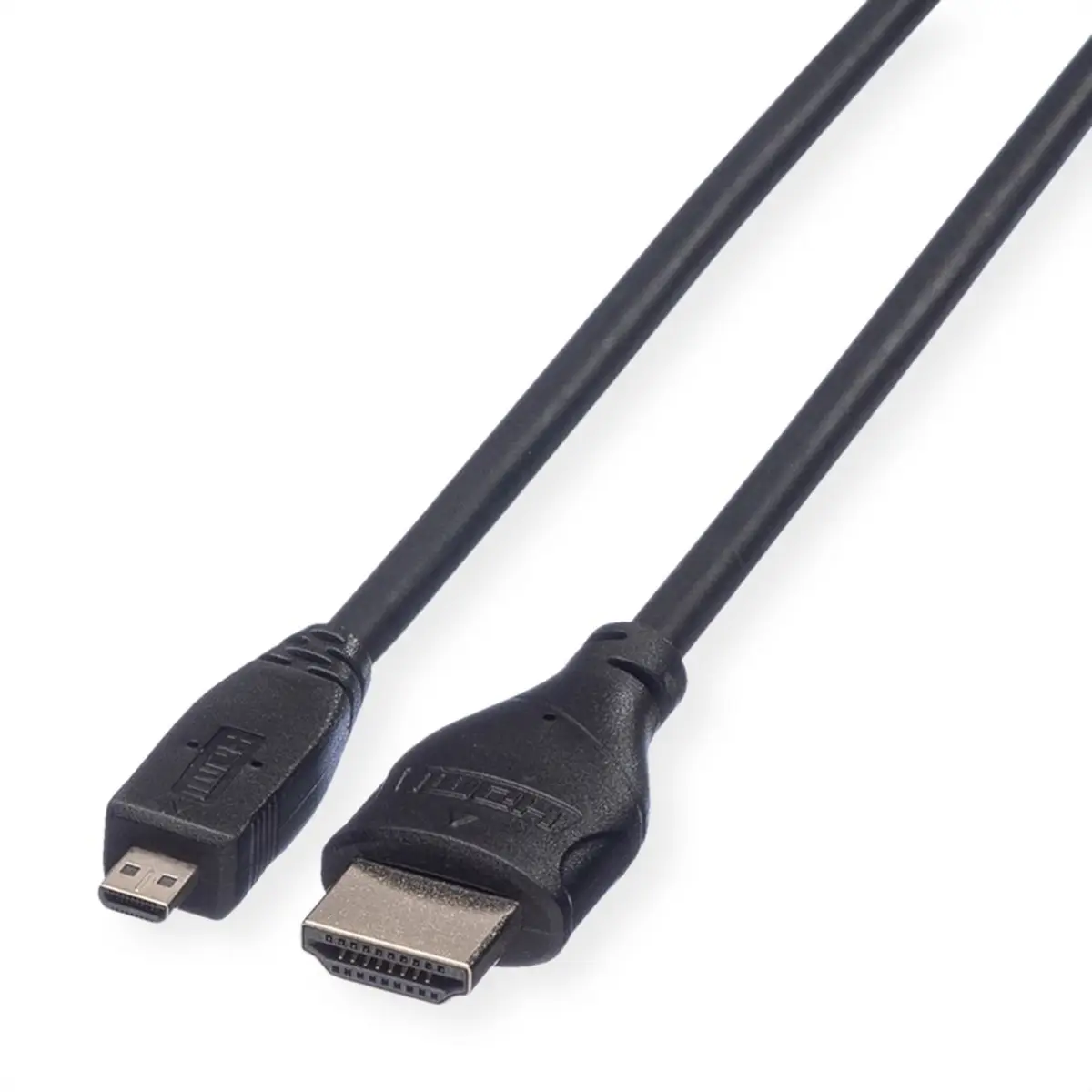 HDMI High Speed Kabel mit Ethernet HDMI 19 Stecker/Micro HDMI Stecker schwarz 2m