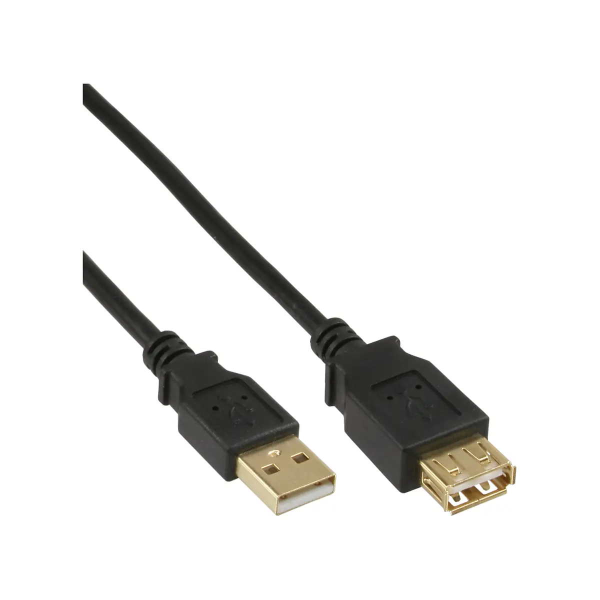 extensionscable USB plug/socket black 2m USB 2.0