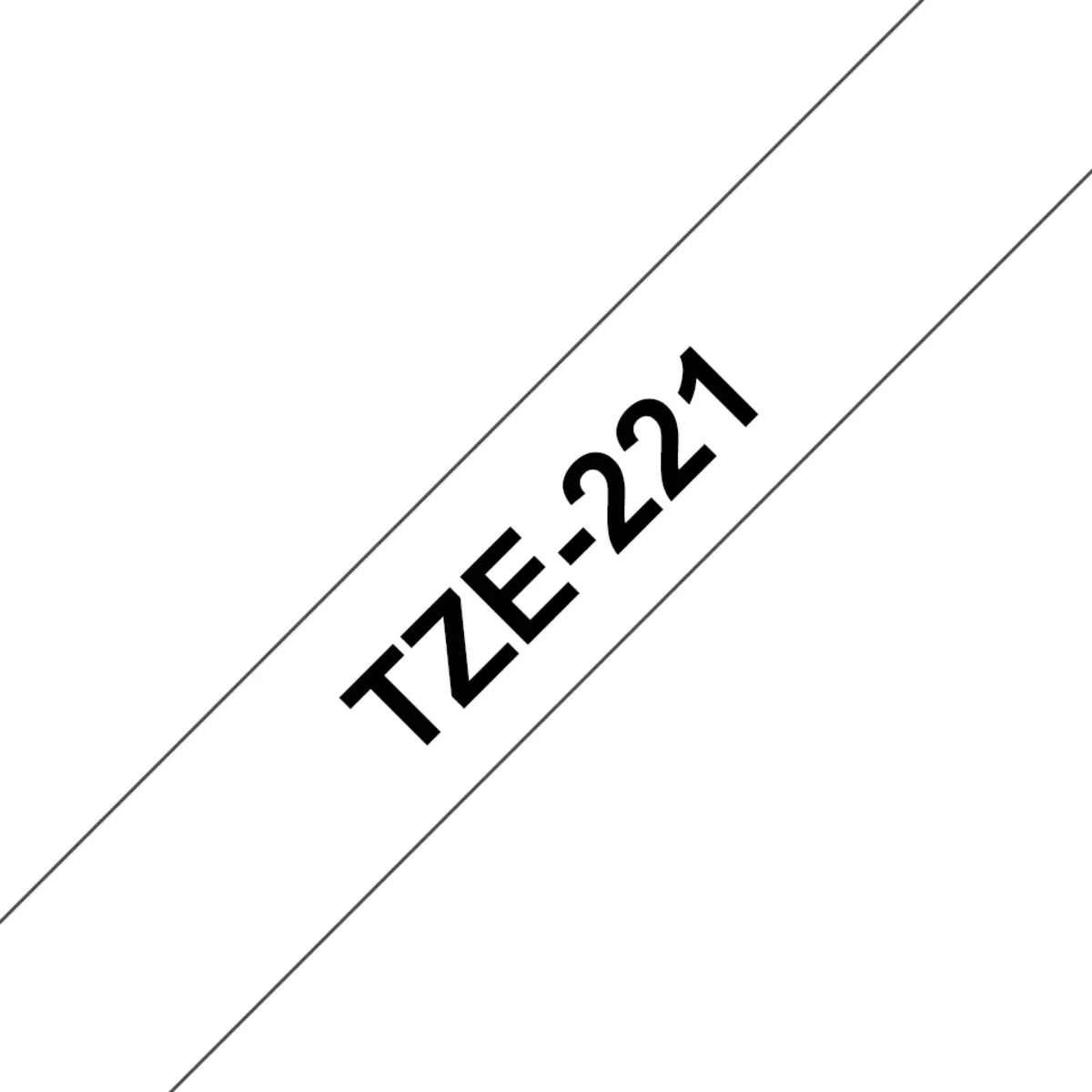 Schriftband TZe-221 schwarz auf weiß 9mmx8m laminiert