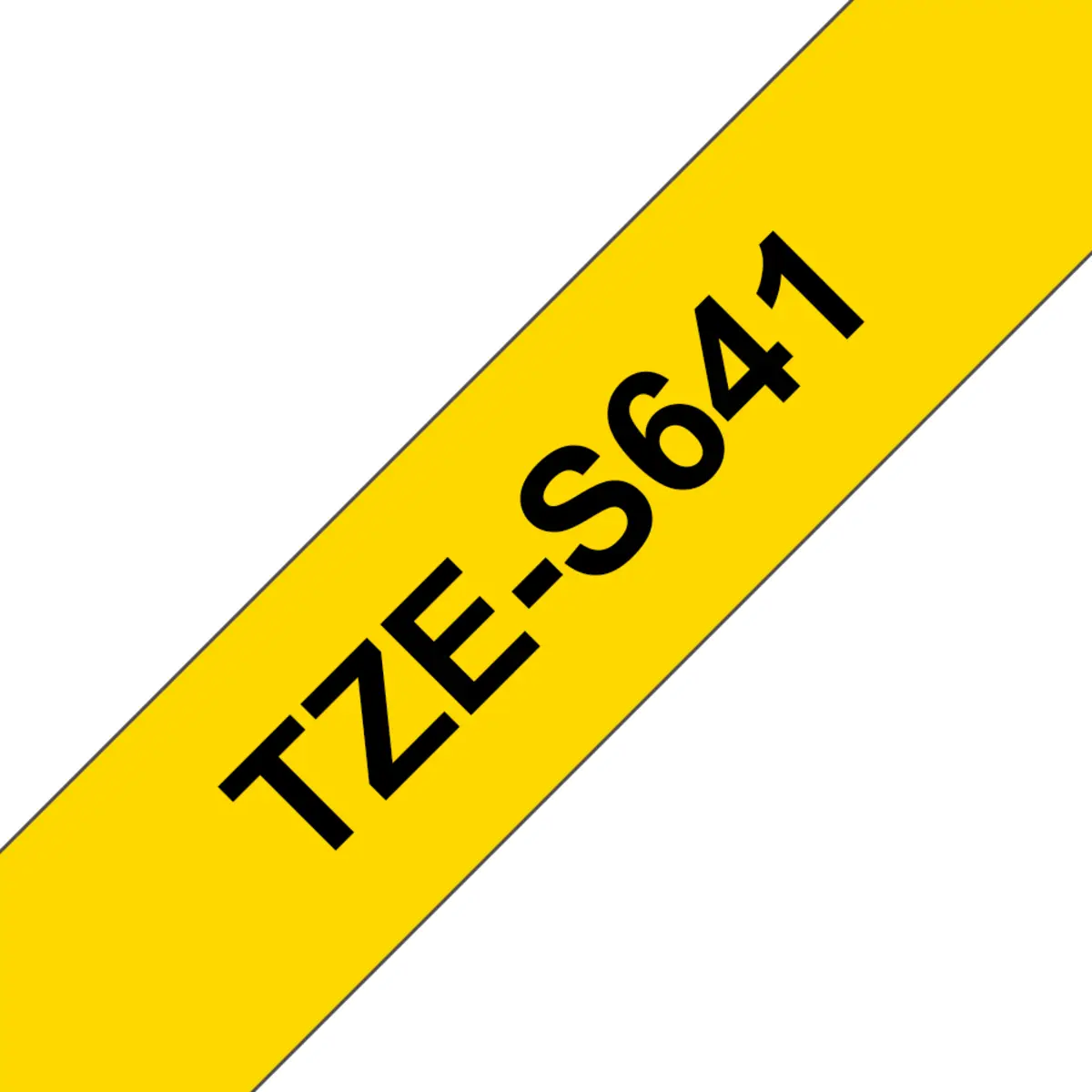Schriftband TZES641 schwarz auf gelb 1,8cmx8m