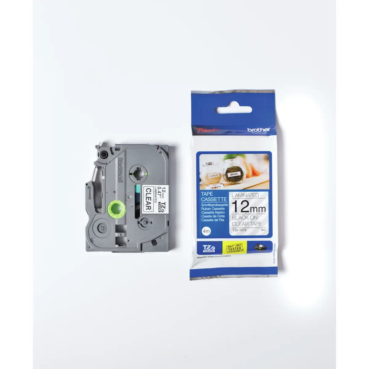 Schriftband TZE131 12mmx8m schwarz auf farblos für P-Touch 2420PC/9200DX