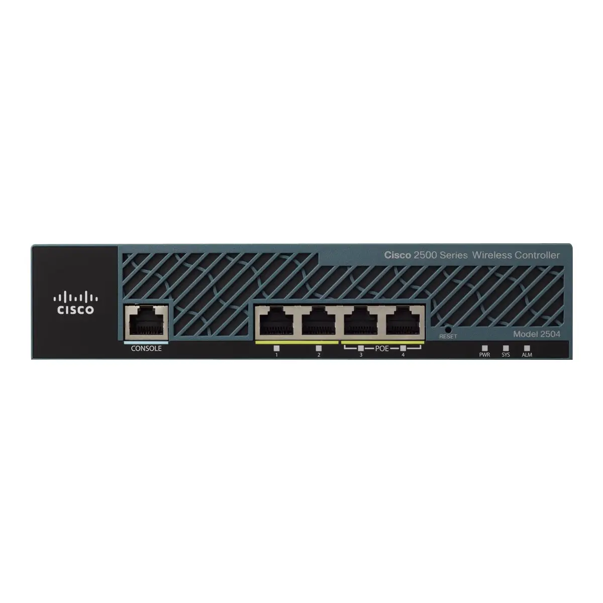 2504 Wireless Controller 50-AP (max. erweiterbar bis 75 AP ), 4x10/100/1000 RJ45, Single Power Supply 27,1 cm breit 1HE