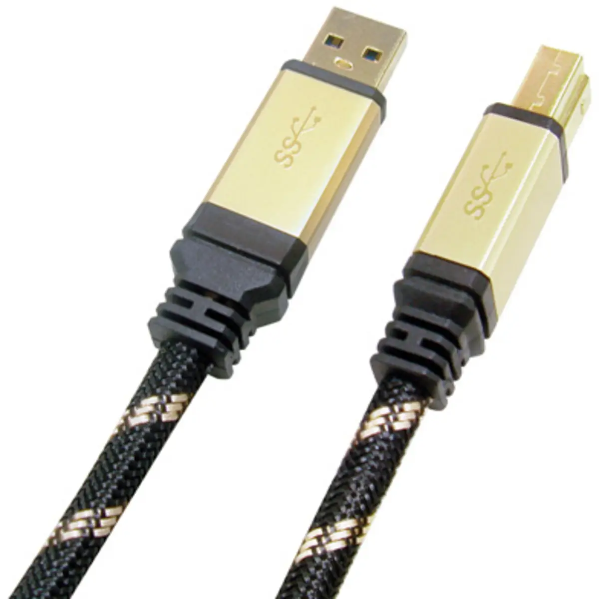 Gold USB 3.0 Kabel Stecker A/Stecker B, 1,8m