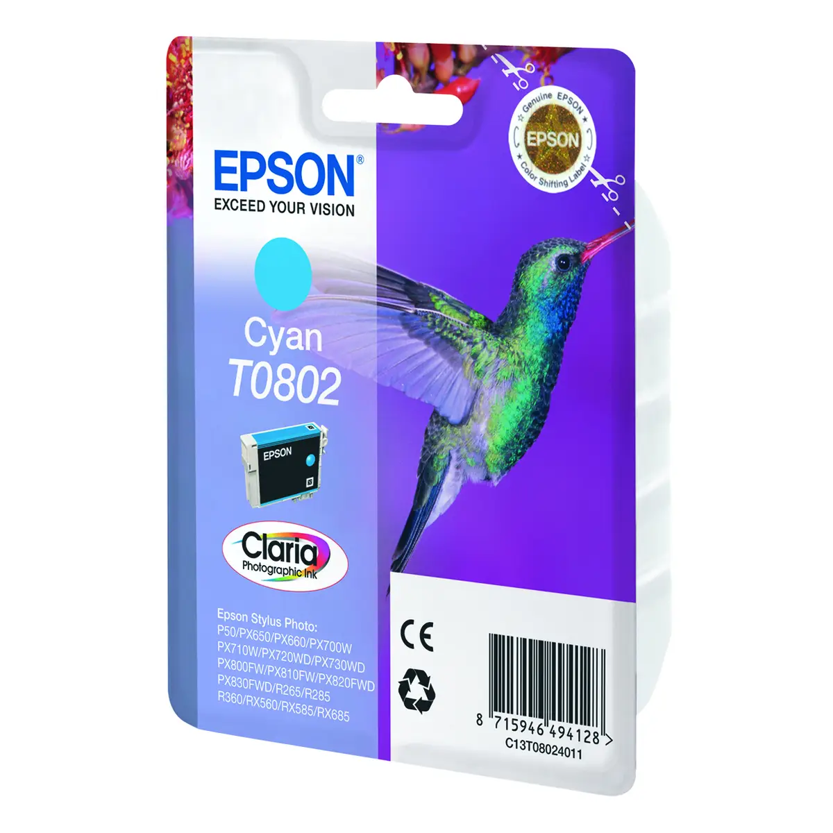 Tintenpatrone C13T08024011 cyan