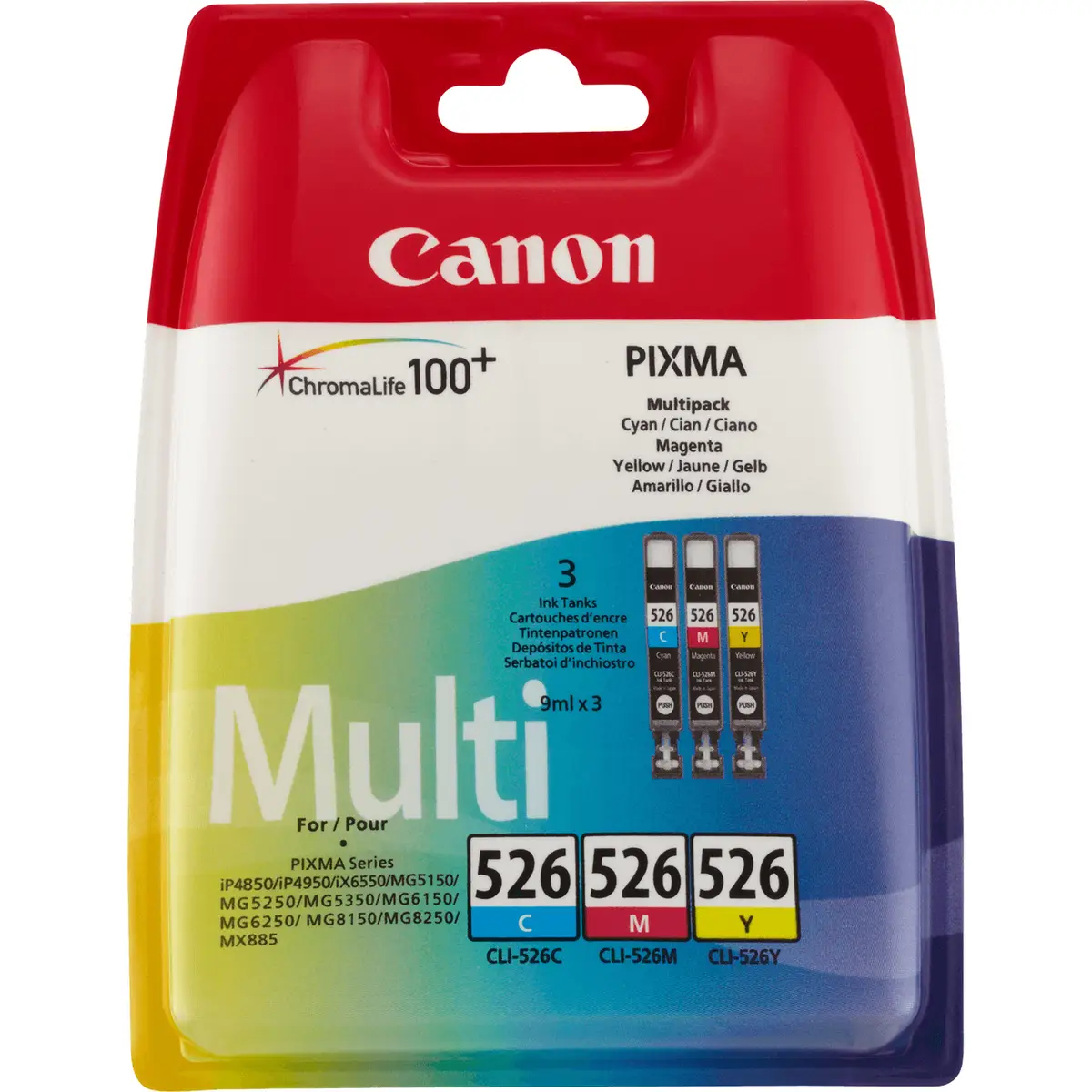 Tintenpatrone CLI-526 Multipack gelb cyan magenta