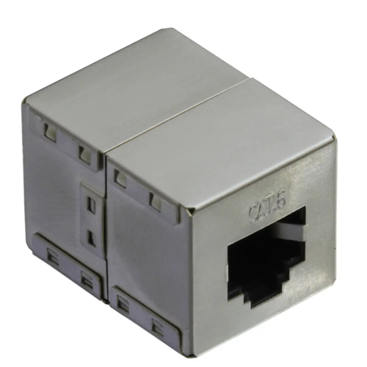 RJ-45 Kupplung Kat6 STP silber