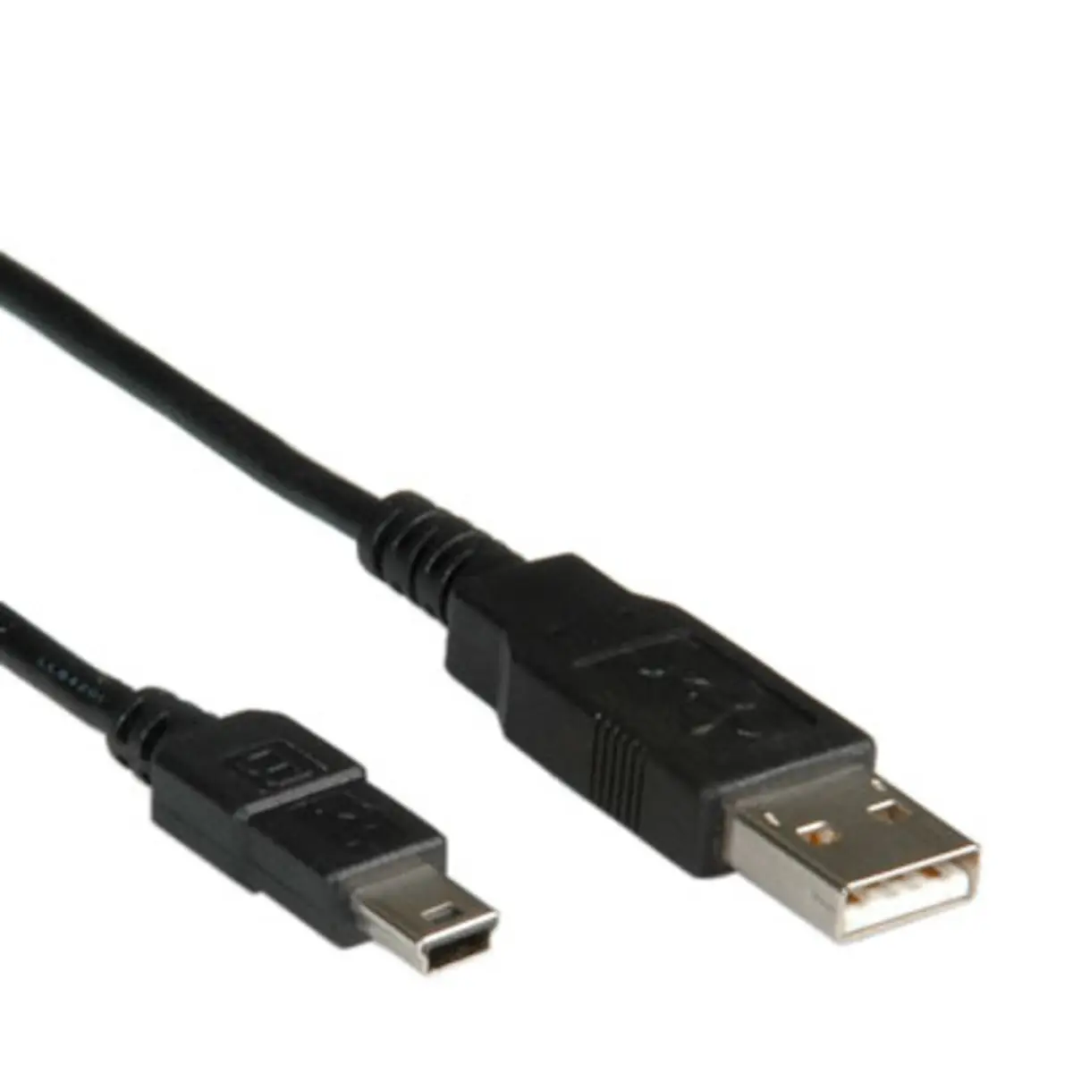 USB2.0 connectioncable USB Typ A plug/USB 5pin mini plug black 0,8m