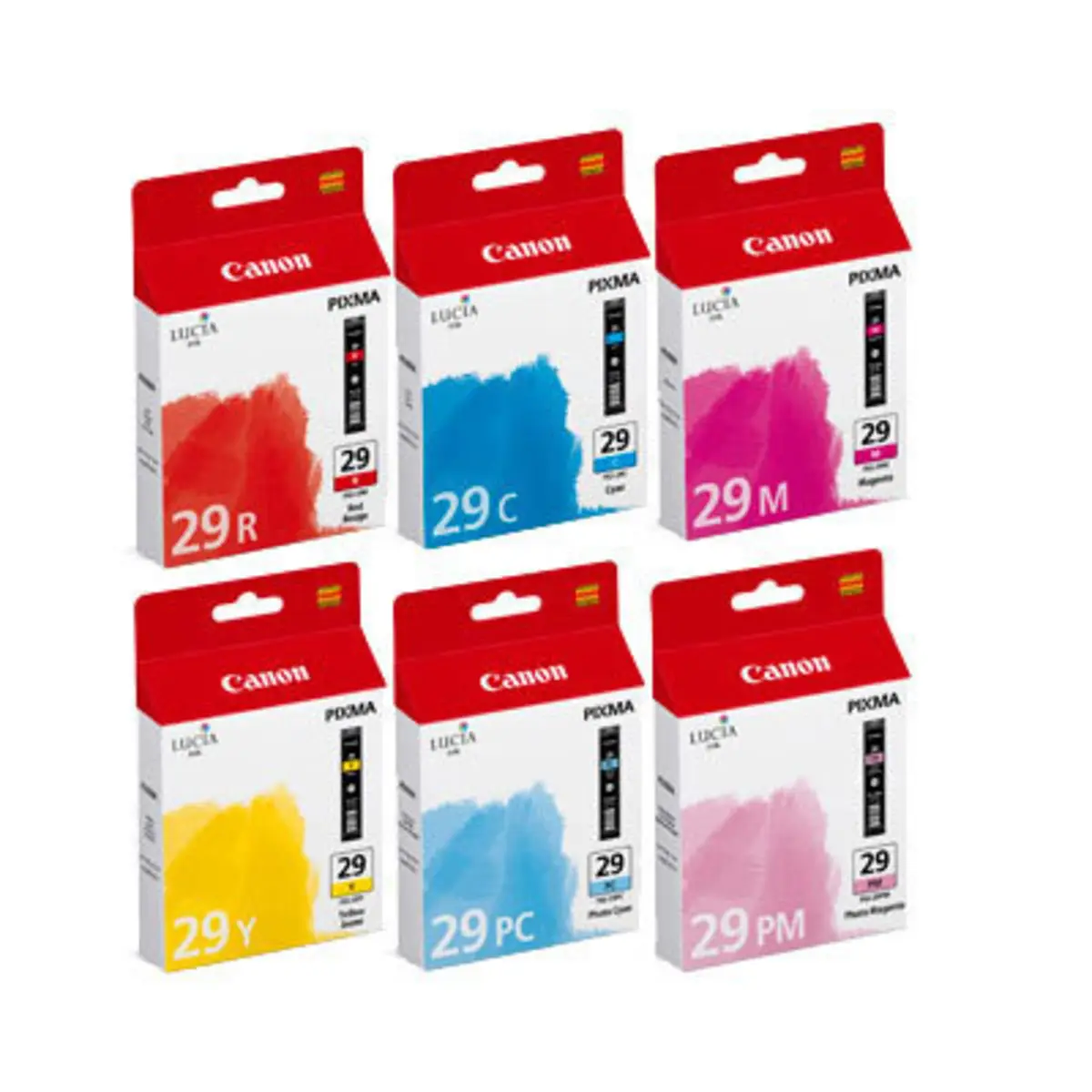 Tintenpatrone PGI-29 cyan, gelb, magenta, photo cyan, photo magenta, rot Multipack