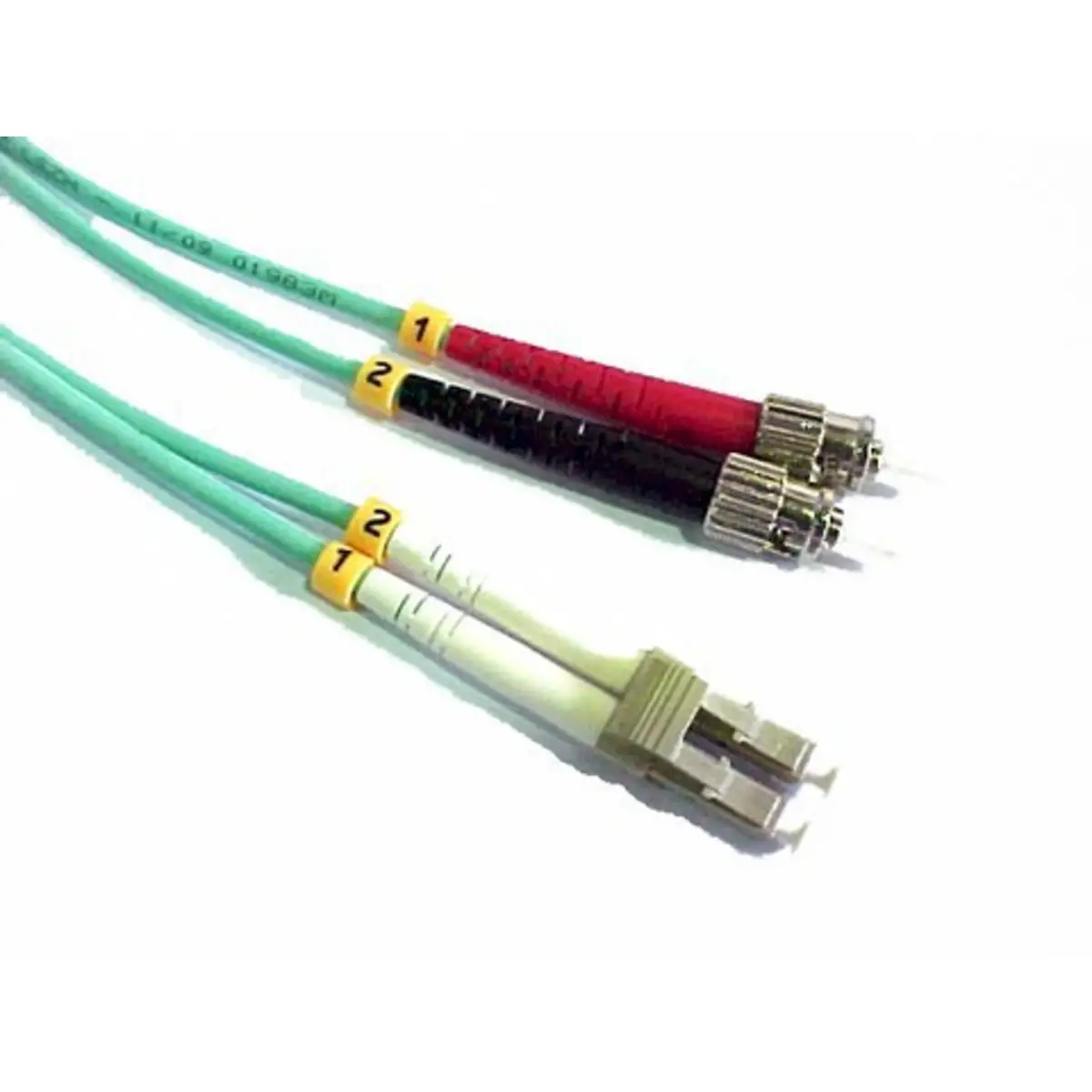 Duplexkabel 50/125µm OM3 LC/ST türkis 1m