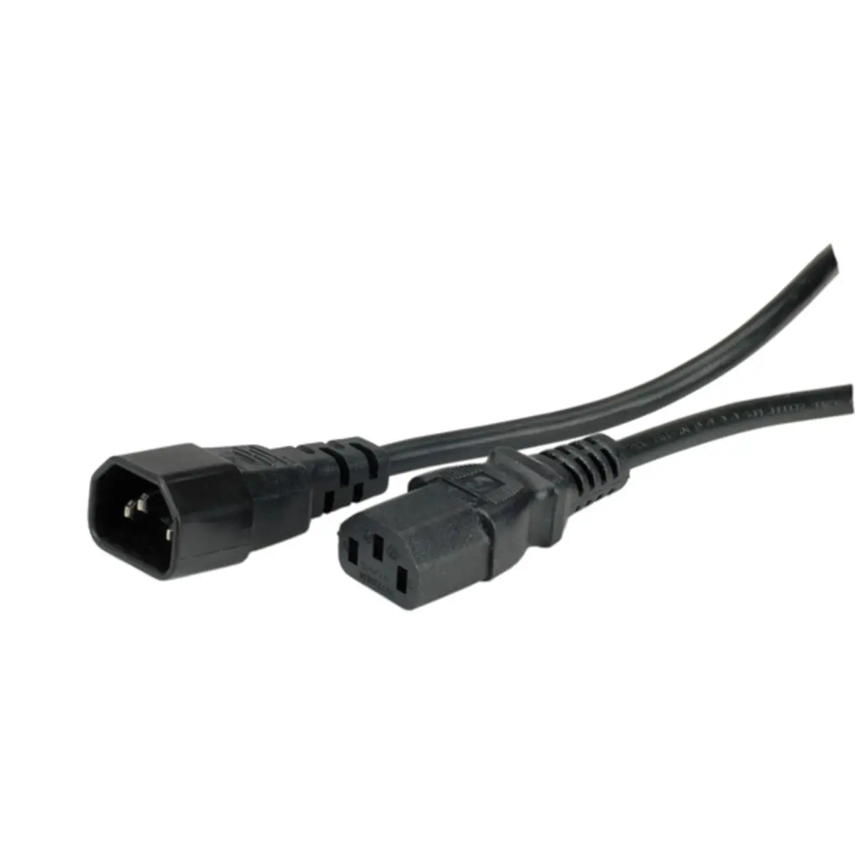 Apparate-Verbindungskabel Stecker/Buchse schwarz 0,5m