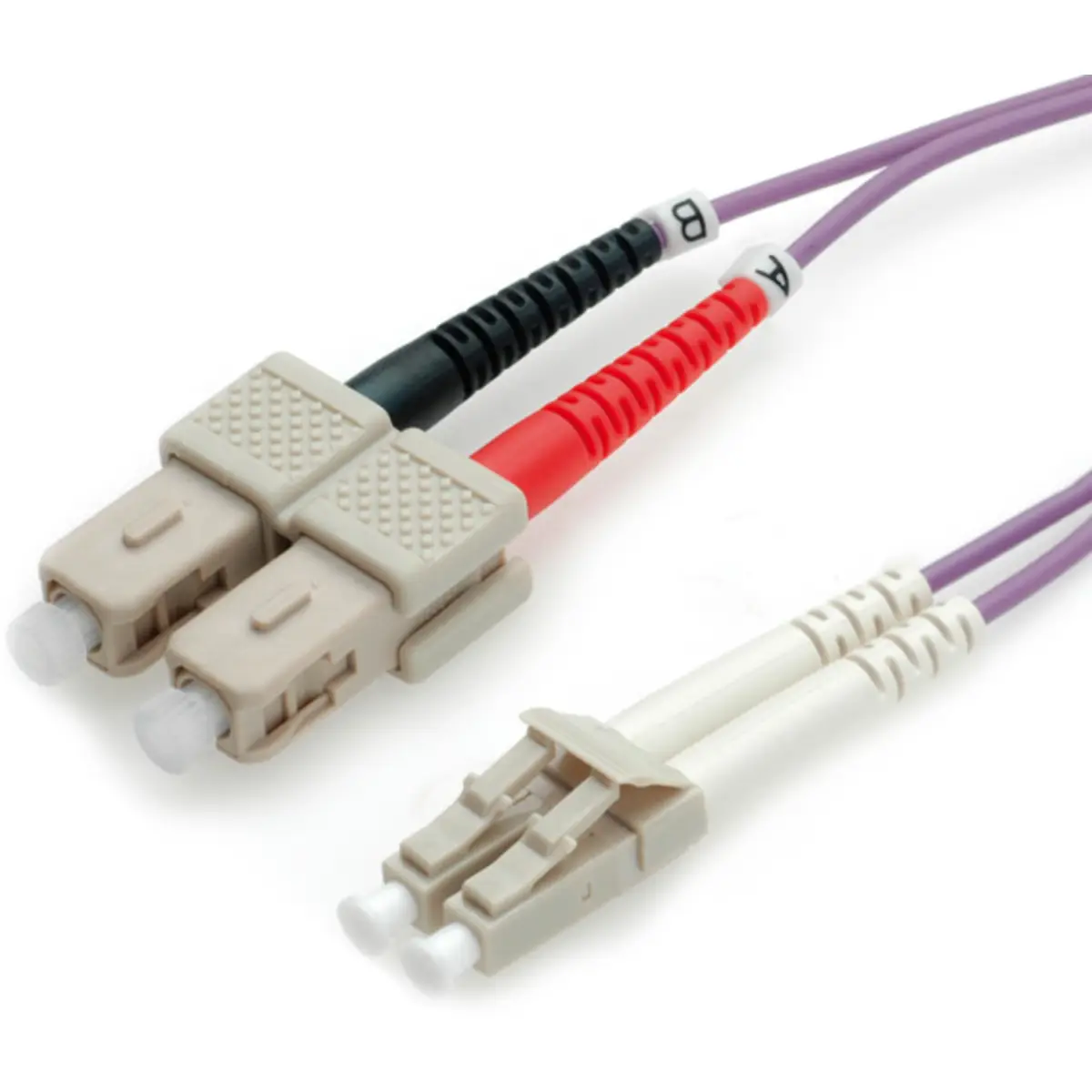 LWL-Kabel 50/125µm LC/SC Stecker/Stecker Violett 2m
